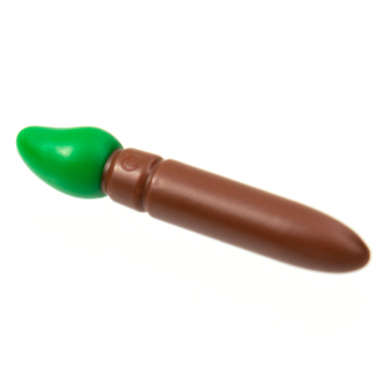 Minifigure, Utensil Paint Brush with Molded Green Bristles Pattern