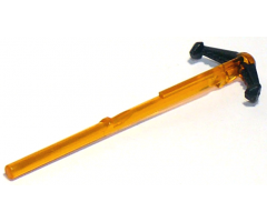 Projectile Arrow, Bar 8L with Molded Flexible Rubber Black Grappling Hooks Pattern (Spring Shooter Harpoon)