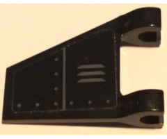 Flag 2 x 2 Trapezoid with Dark Bluish Gray Air Vent, Line and Rivets Pattern Model Right Side (Sticker) - Set 70668