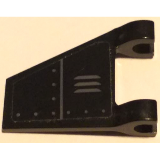 Flag 2 x 2 Trapezoid with Dark Bluish Gray Air Vent, Line and Rivets Pattern Model Right Side (Sticker) - Set 70668