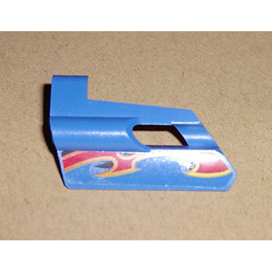 Technic, Panel Fairing #24 Small Short, Small Hole, Side B with Flame Pattern (Sticker) - Set 8646