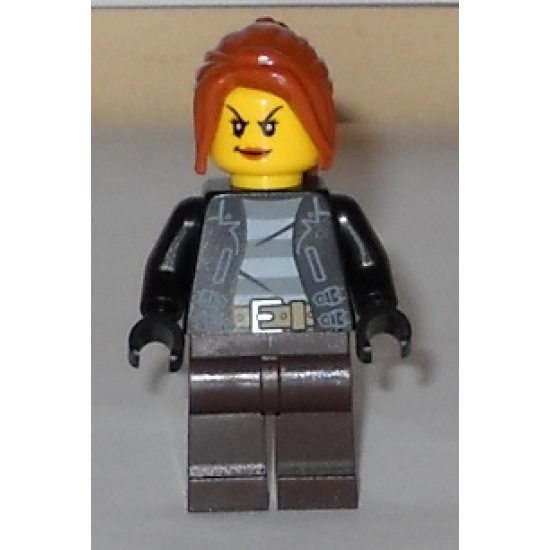 Police - City Bandit Crook Female, Dark Orange Hair