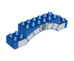 Duplo, Brick 2 x 10 x 2 Arch with Stonework and Silver Star Badge Pattern