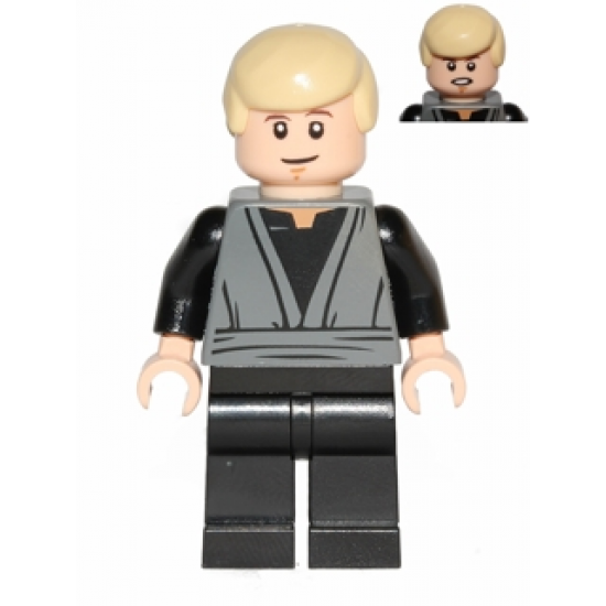 Luke Skywalker (Dark Bluish Gray Jedi Robe, Dual Sided Head)