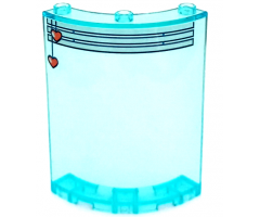 Cylinder Quarter 4 x 4 x 6 with White Venetian Blinds with Coral Hearts Drawstring Pattern (Sticker) - Set 41394