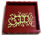 Panel 1 x 6 x 5 with 'BOOO!' and Yellowish Green and Lime Slime Pattern (Sticker) - Set 70424