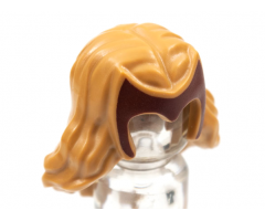 Minifigure, Hair Female Long Wavy with Dark Red Tiara Pattern (Scarlet Witch)