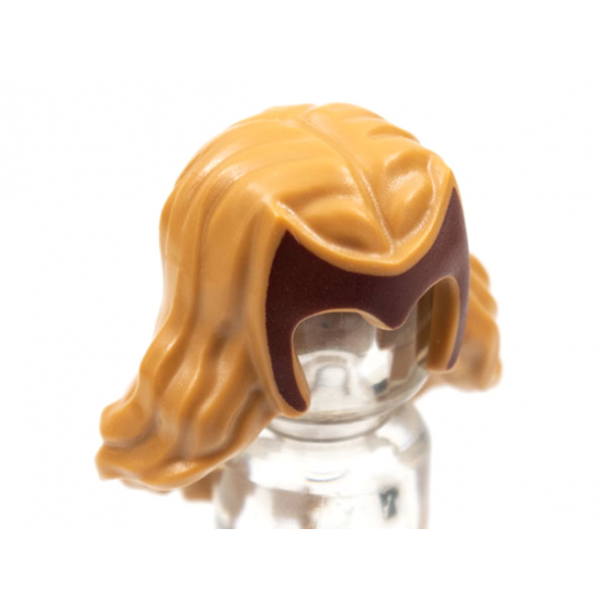 Minifigure, Hair Female Long Wavy with Dark Red Tiara Pattern (Scarlet Witch)
