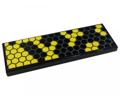 Tile 2 x 6 with Honeycomb with Yellow Hexagons Pattern (Sticker) - Set 76904