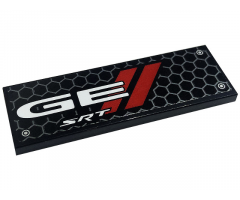 Tile 2 x 6 with Honeycomb, White 'GE', 'SRT',  Rivets and Red Stripes Pattern Model Right Side (Sticker) - Set 76904
