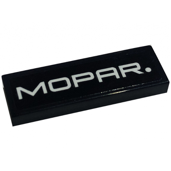 Tile 1 x 3 with White 'MOPAR.' Pattern (Sticker) - Set 76904