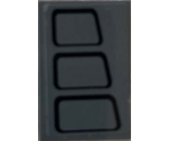 Tile 2 x 3 with Black Trapezoids with Rounded Corners Pattern Side B (Sticker) - Set 75217