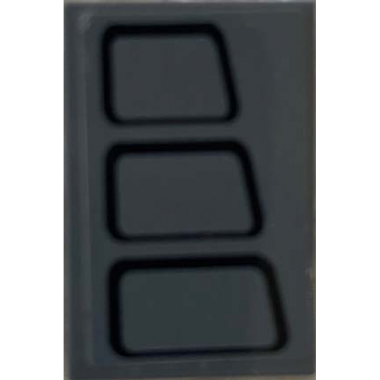 Tile 2 x 3 with Black Trapezoids with Rounded Corners Pattern Side B (Sticker) - Set 75217