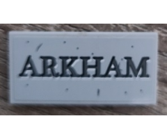 Tile 2 x 4 with 'ARKHAM' and Stone Pattern (Sticker) - Set 70912