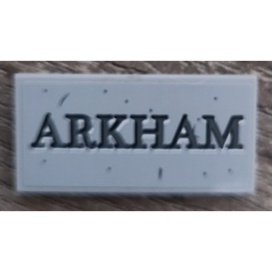 Tile 2 x 4 with 'ARKHAM' and Stone Pattern (Sticker) - Set 70912