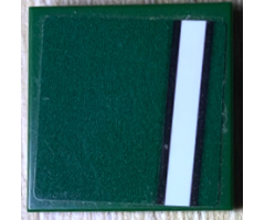 Tile 2 x 2 with Black Lines and White Stripe Pattern Model Left Side (Sticker) - Set 75894
