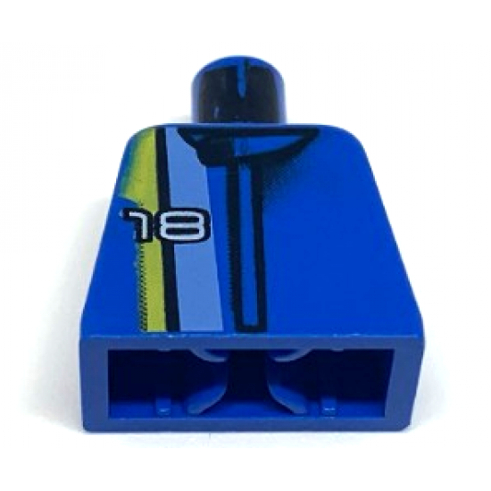 Torso Racers Number 18 and Yellow Stripe Pattern