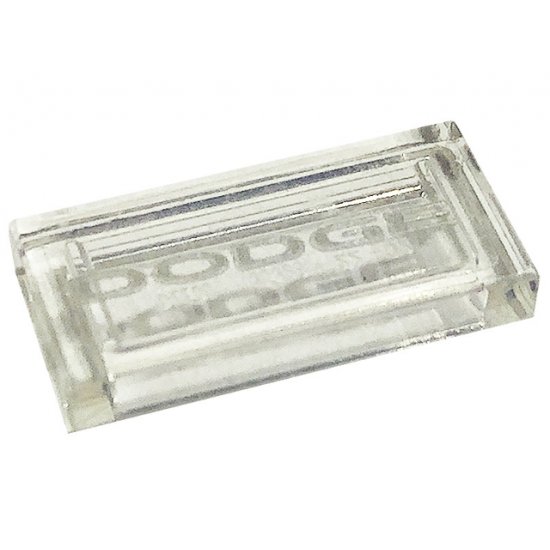 Tile 1 x 2 with Silver 'DODGE' Pattern (Sticker) - Set 76904