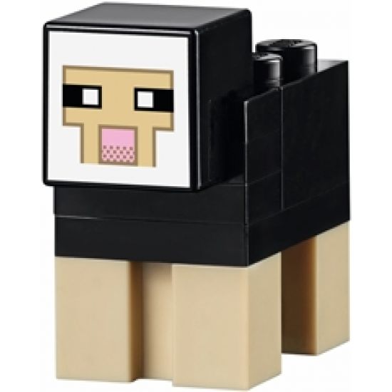 Minecraft Sheep, Black - Brick Built