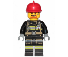 Fire - Reflective Stripes with Utility Belt, Red Fire Helmet, Goatee