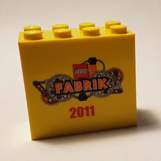 Brick 2 x 4 x 3 with LEGO Fabrik 2011 Pattern