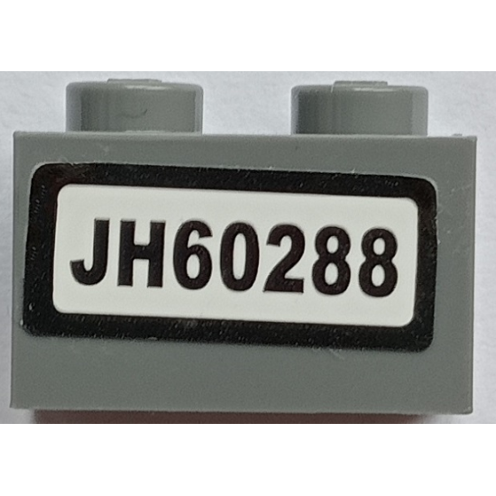 Brick 1 x 2 with 'JH60288' Pattern (Sticker) - Set 60288