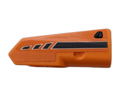 Technic, Panel Fairing #21 Very Small Smooth, Side B with Dark Bluish Gray Broken Stripe and Door Handle Pattern (Sticker) - Set 42076