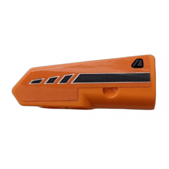 Technic, Panel Fairing #21 Very Small Smooth, Side B with Dark Bluish Gray Broken Stripe and Door Handle Pattern (Sticker) - Set 42076