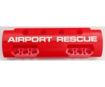 Technic, Panel Curved 11 x 3 with 10 Pin Holes through Panel Surface with White 'AIRPORT RESCUE' Pattern (Sticker) - Set 42068