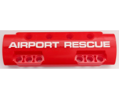 Technic, Panel Curved 11 x 3 with 10 Pin Holes through Panel Surface with White 'AIRPORT RESCUE' Pattern (Sticker) - Set 42068