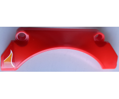 Technic, Panel Car Mudguard Arched 9 x 2 x 3 Straight Top with Orange Flame Pattern Model Right Side (Sticker) - Set 42106