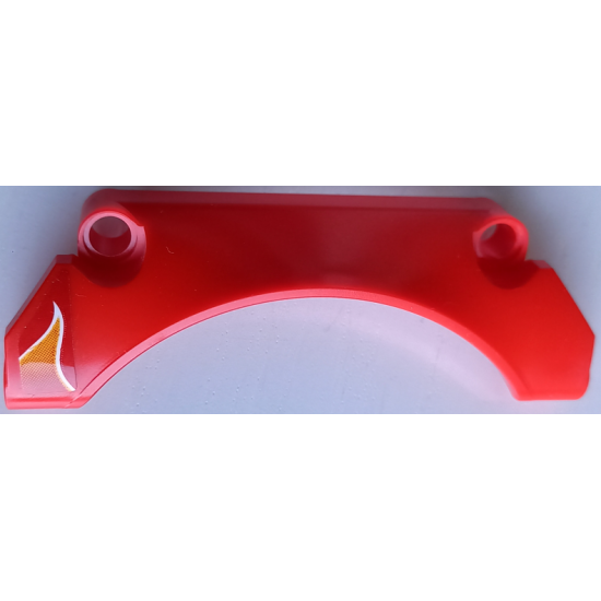 Technic, Panel Car Mudguard Arched 9 x 2 x 3 Straight Top with Orange Flame Pattern Model Right Side (Sticker) - Set 42106