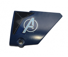 Technic, Panel Fairing #14 Large Short Smooth, Side B with Avengers Logo and Black Hull Plates Pattern (Sticker) - Set 76126