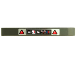 Technic, Liftarm Thick 1 x 9 with Control Panel with Gauges and Exclamation Marks in Red Warning Triangles Pattern (Sticker) - Set 42068