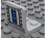 Minifigure, Utensil Seat / Chair 2 x 2 with Screws, Spikes, and Dark Azure Electrical Energy Pattern (Sticker) - Set 70429