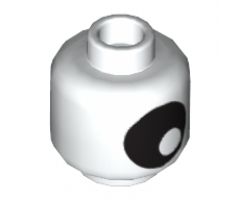 Minifigure, Head without Face Large Black Eye with Pupil Pattern - Hollow Stud