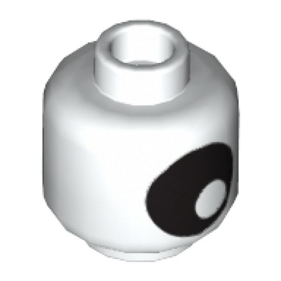 Minifigure, Head without Face Large Black Eye with Pupil Pattern - Hollow Stud