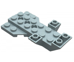 Vehicle, Base 4 x 7 x 1 Triple Inverted Slope with Wedge Plate and 3 Axle Holes