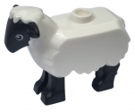 Sheep with Black Head and Legs and Eyes Pattern