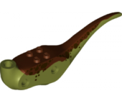 Dinosaur Body Raptor with Reddish Brown Top and Dark Brown Spots Pattern