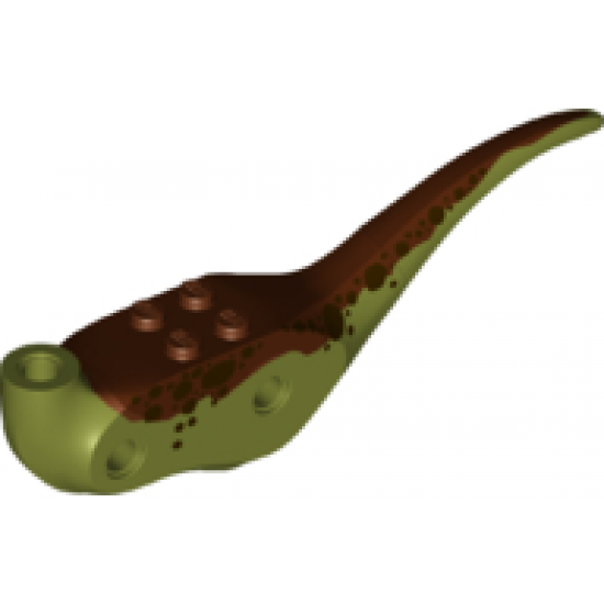 Dinosaur Body Raptor with Reddish Brown Top and Dark Brown Spots Pattern