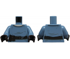 Torso Shirt, Dark Brown Belt with Silver Buckle and Pouches, Light Nougat Neck Pattern (SW Obi-Wan) / Sand Blue Arms / Dark Brown Hands