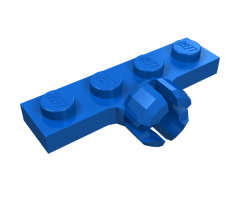 Plate, Modified 1 x 4 with Tow Ball Socket, Short, 4 Slots (7mm Socket Length)