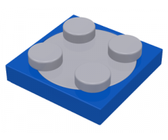 Turntable 2 x 2 Plate, Base with Light Bluish Gray Turntable 2 x 2 Plate, Top (3680 / 3679)