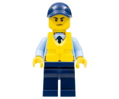 Police - City Officer, Life Jacket, Scowl