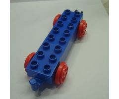 Duplo, Train Base 2 x 8 with Red Train Wheels and Movable Hook