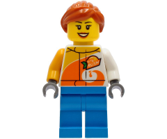 Female - Jacket with 'ViTA RUSH' Logo, Dark Azure Legs, Dark Orange Hair