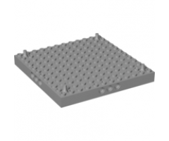 Brick, Modified 12 x 12 with 3 Pin Holes on each Side and Peg at each Corner