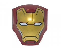 Large Figure Armor, Smooth with 2 x 2 Round Brick Attachment with Iron Man Gold Face Plate Pattern