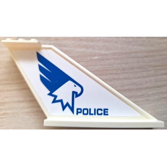 Tail 12 x 2 x 5 with 'POLICE' and Eagle Head with Wing Pattern on Both Sides (Stickers) - Set 60210
